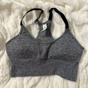 90 Degree By Reflex Charcoal Sports Bra